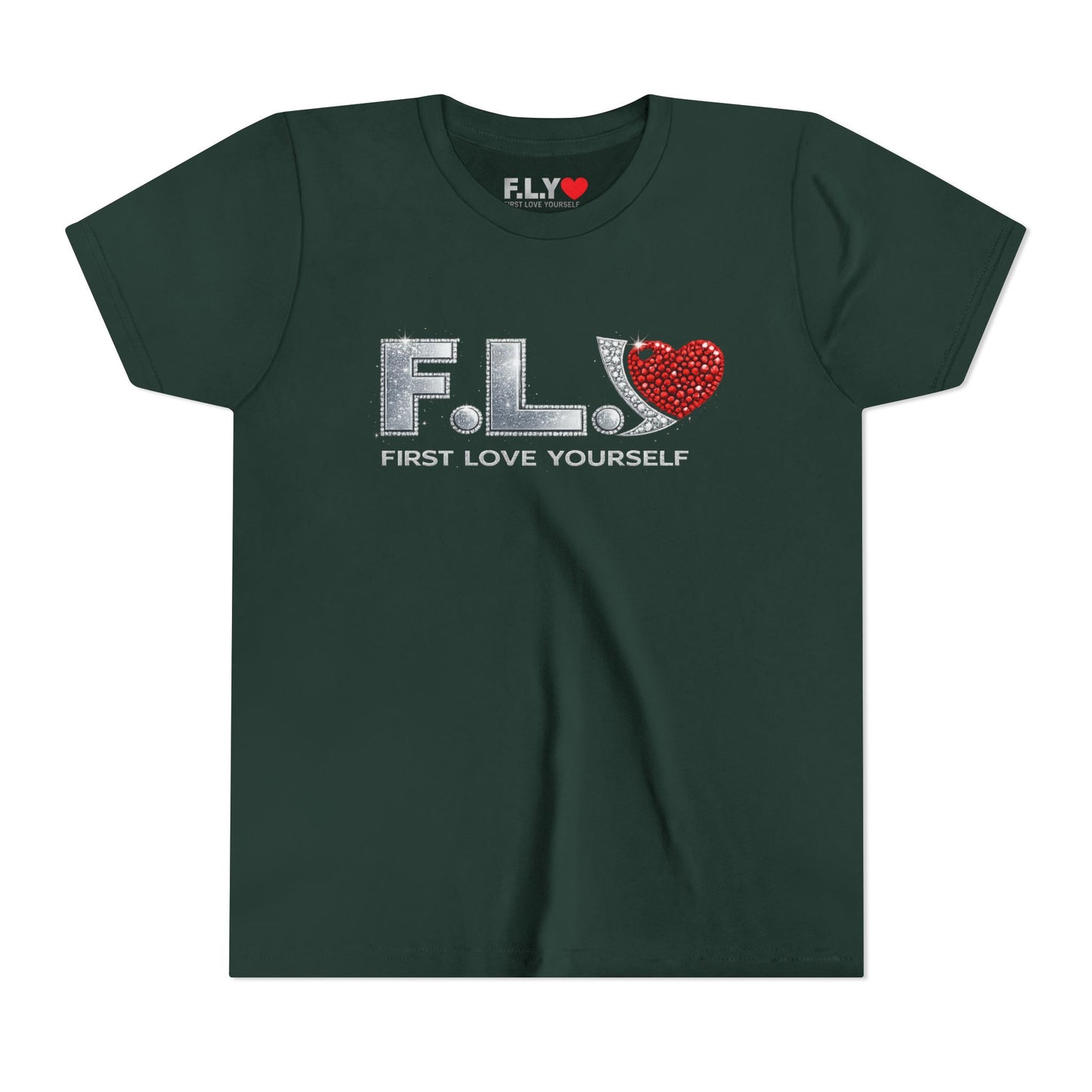 Youth Tee - F.L.Y. (First Love Yourself) Inspirational Kids T‑Shirt