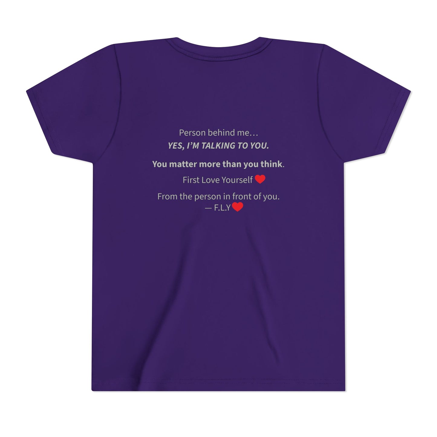 Youth Tee - F.L.Y. (First Love Yourself) Inspirational Kids T‑Shirt