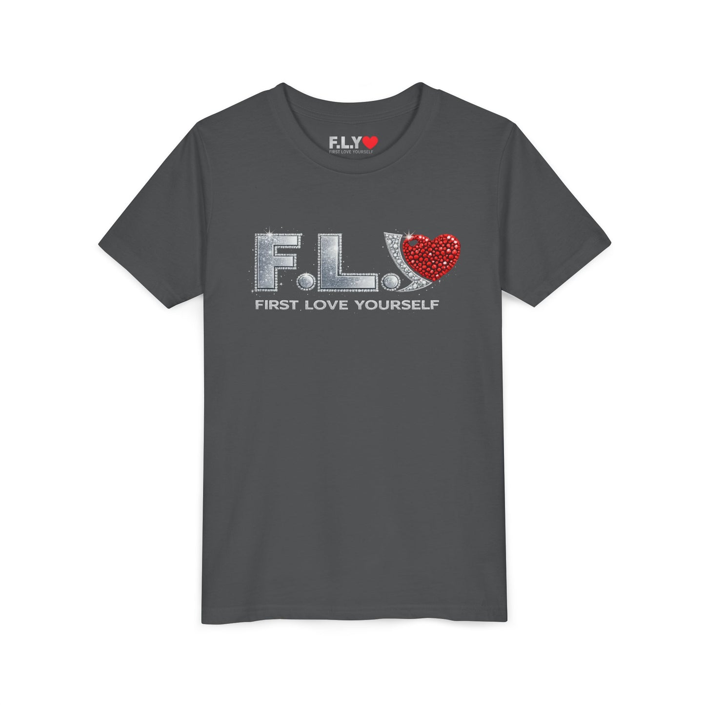 Youth Tee - F.L.Y. (First Love Yourself) Inspirational Kids T‑Shirt