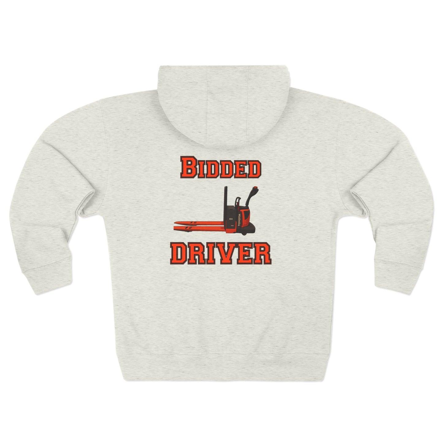 Zip Up Bidded Driver  Hoodie