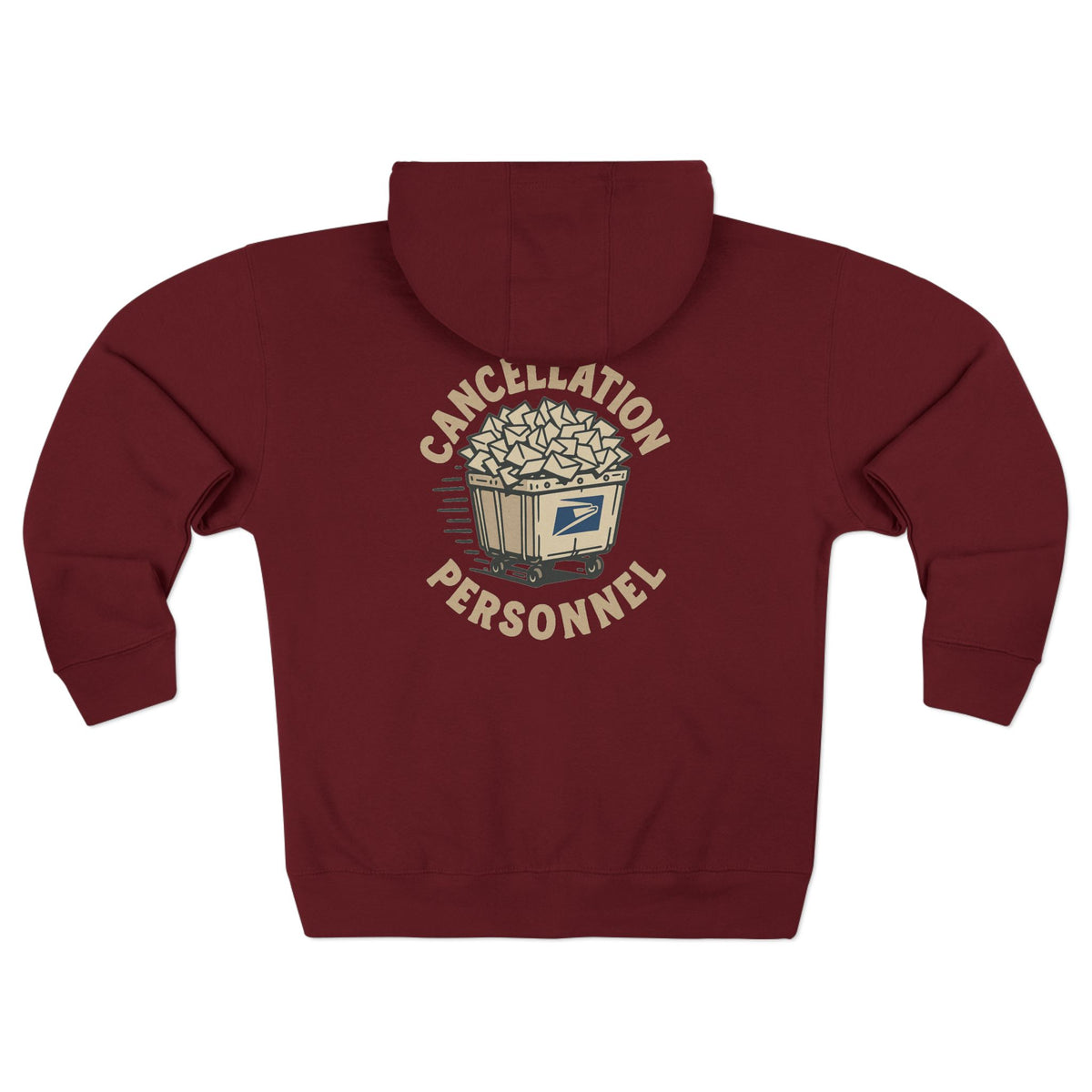 USPS Cancellation Personnel Zip Up Hoodie