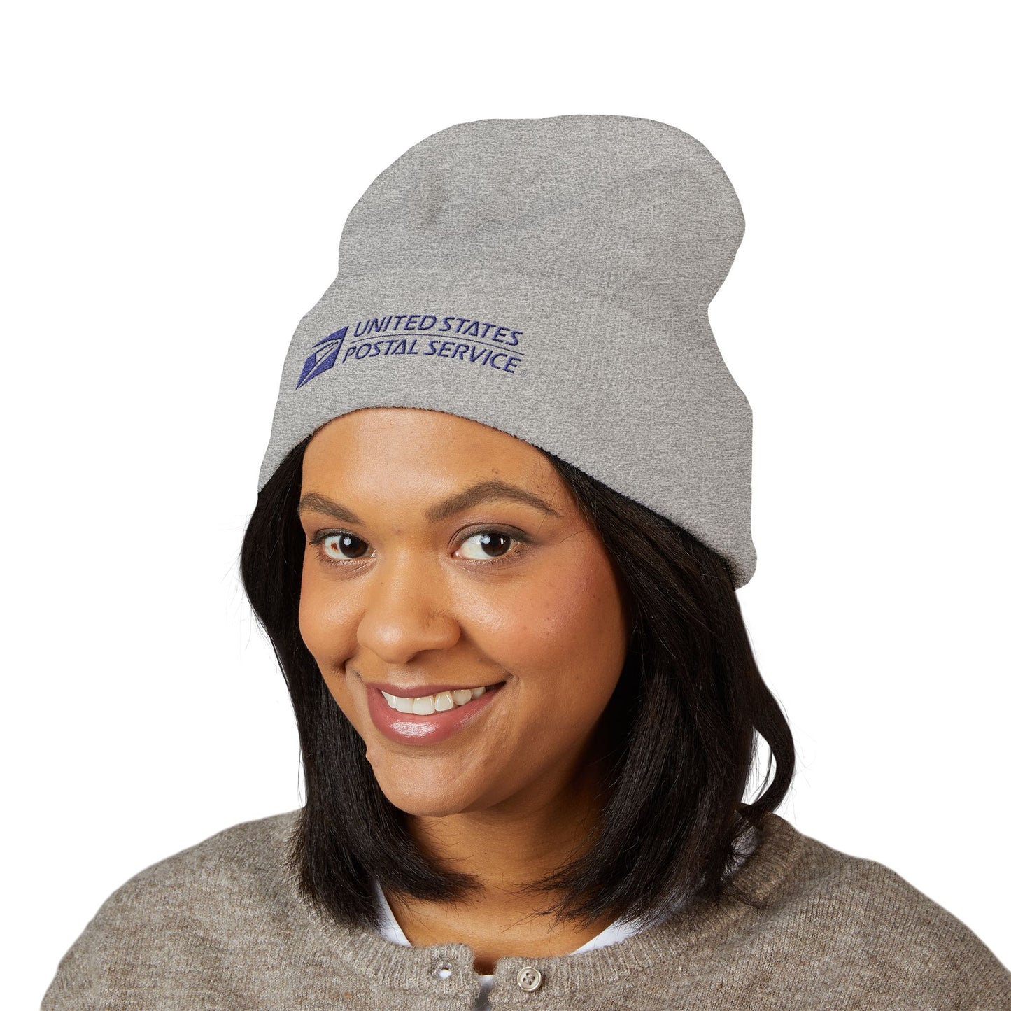 USPS Embroidered Blue Print Cuffed Beanie/Skully