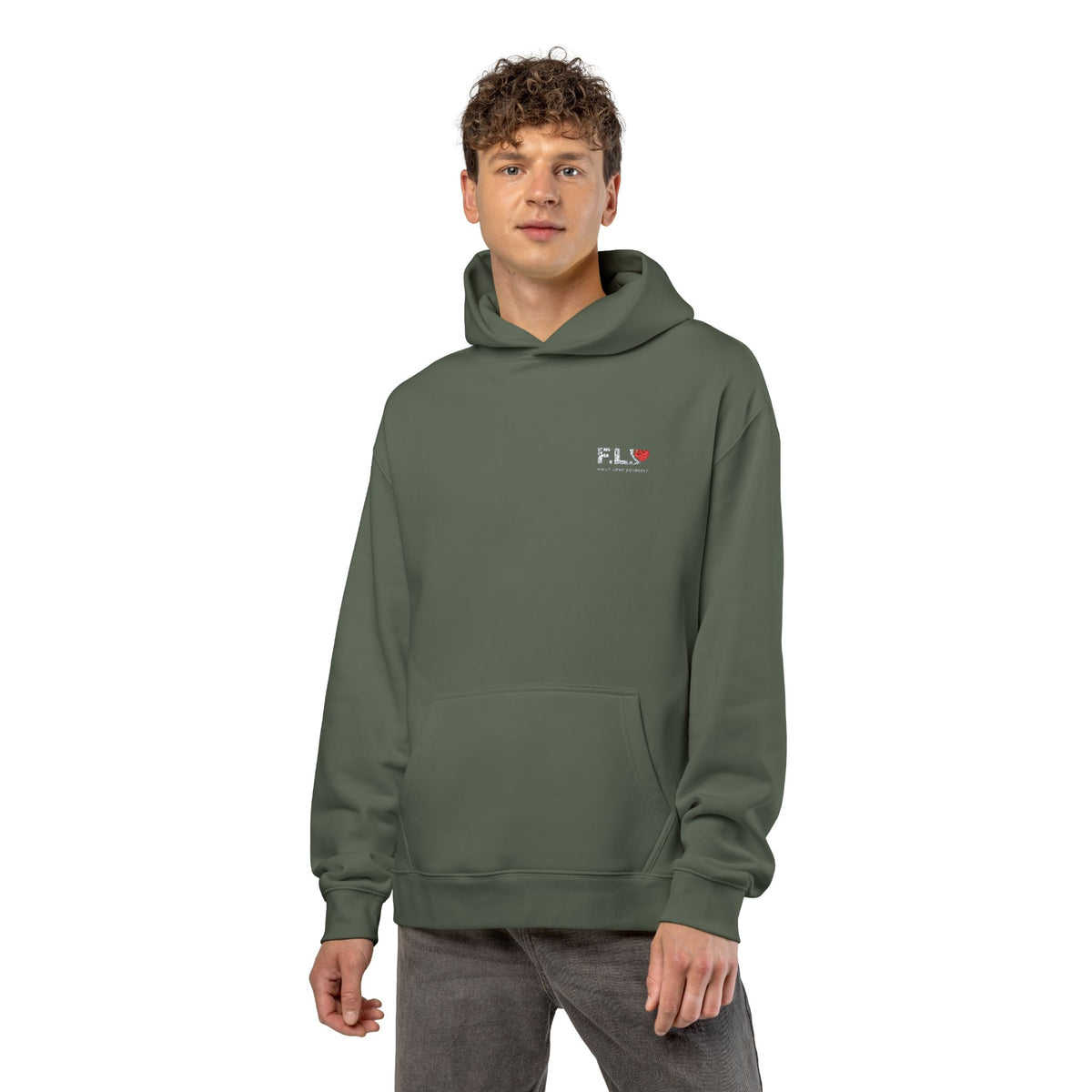 F.L.Y Essential Premium (Embroidered) Heavyweight Pullover Hoodie – Relaxed Fit, *Size Down for Best Fit*