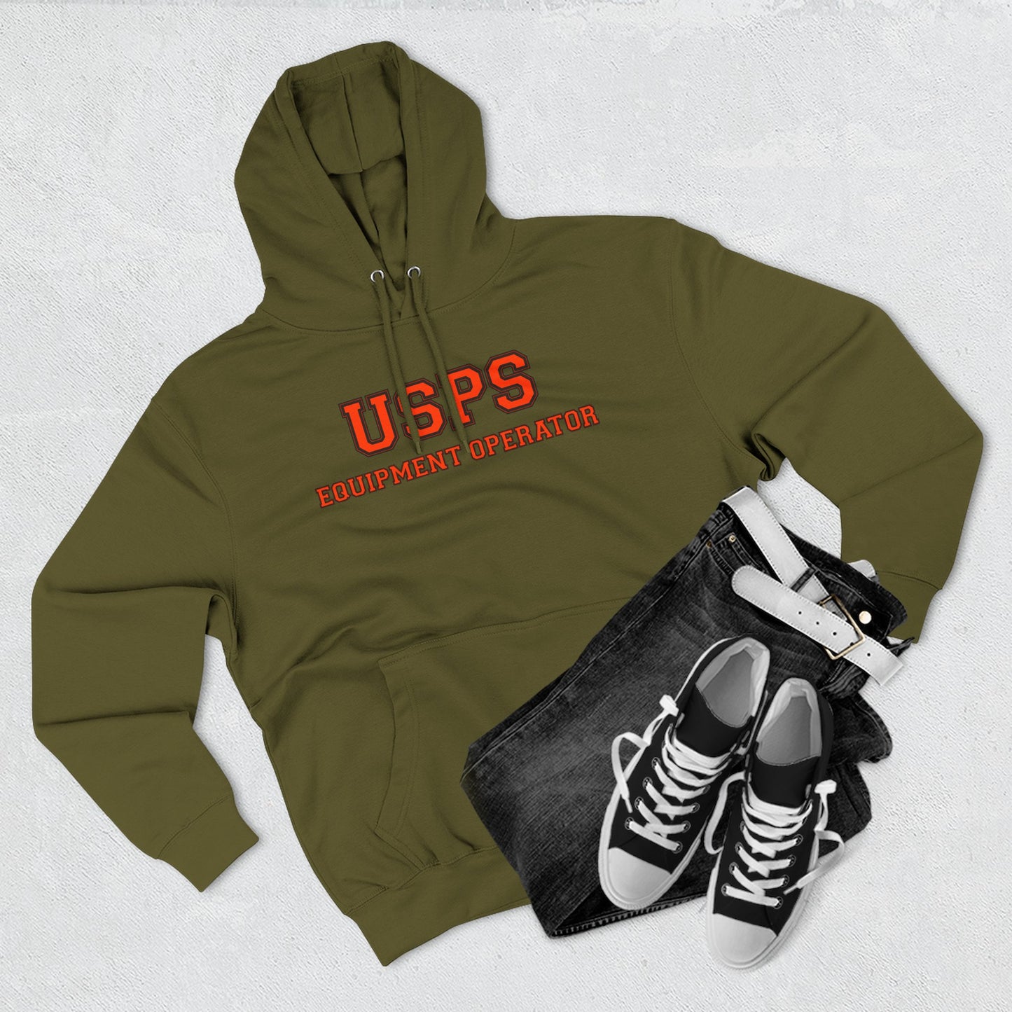 USPS Equipment Operator Hoodie — Bidded Driver Fleece Pullover