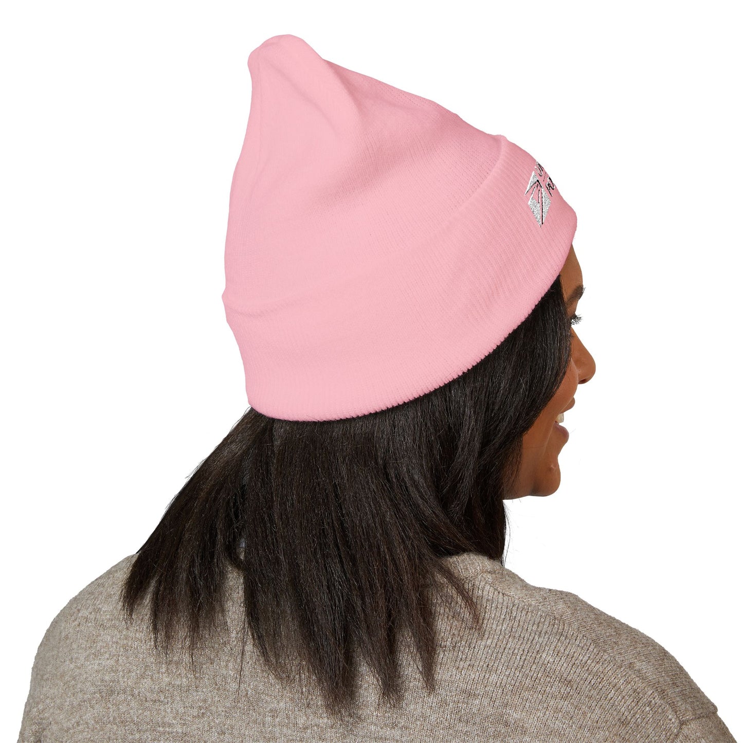 USPS Embroidered White Print Cuffed Beanie/Skully