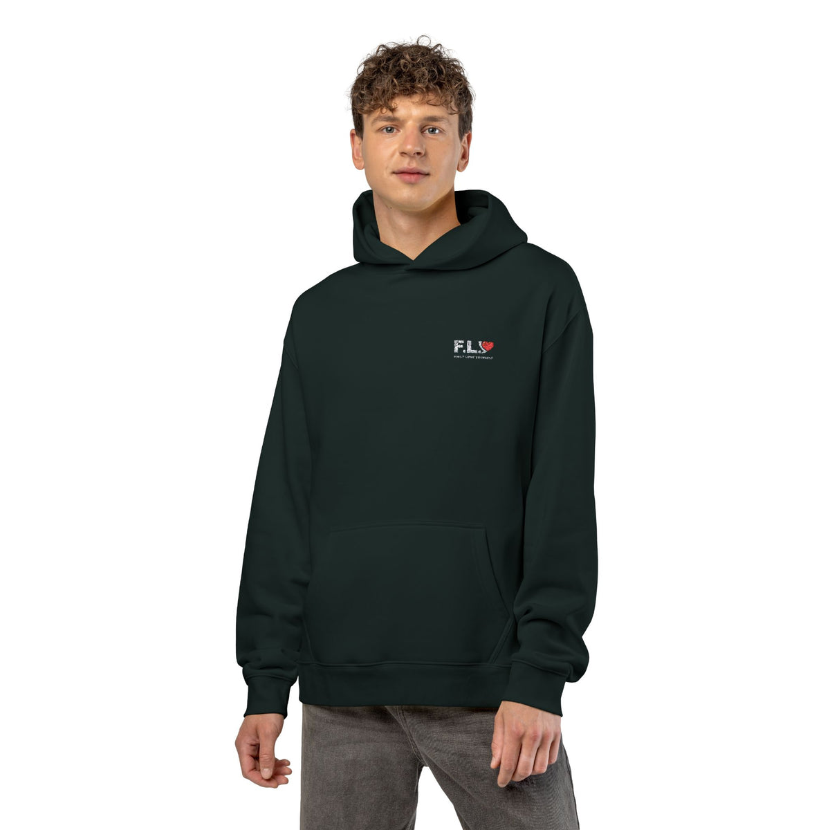 F.L.Y Essential Premium (Embroidered) Heavyweight Pullover Hoodie – Relaxed Fit, *Size Down for Best Fit*