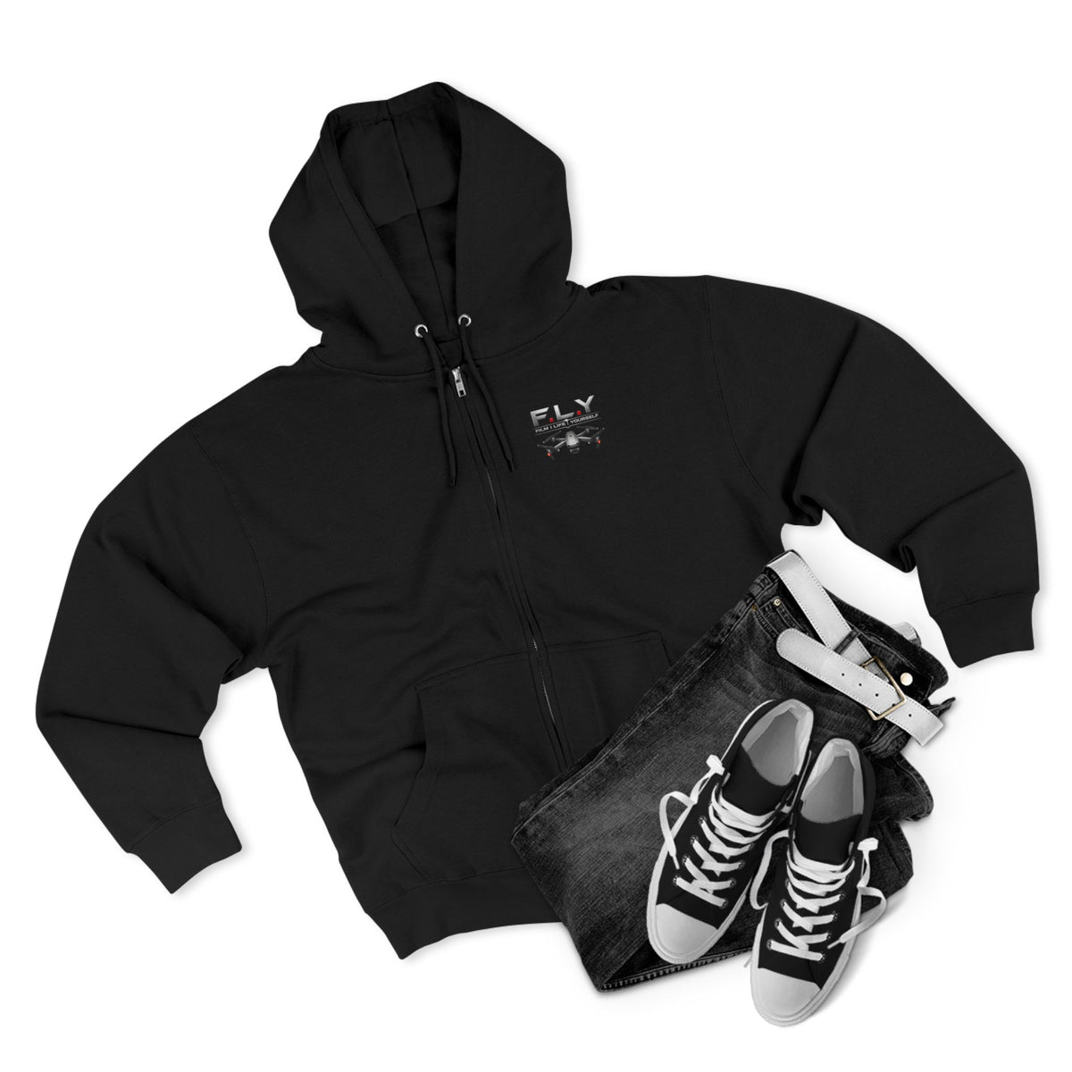 F.L.Y Film Life Yourself Drone Statement Zip Up Hoodie