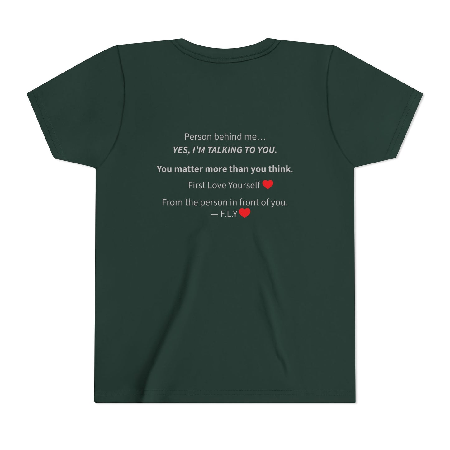 Youth Tee - F.L.Y. (First Love Yourself) Inspirational Kids T‑Shirt