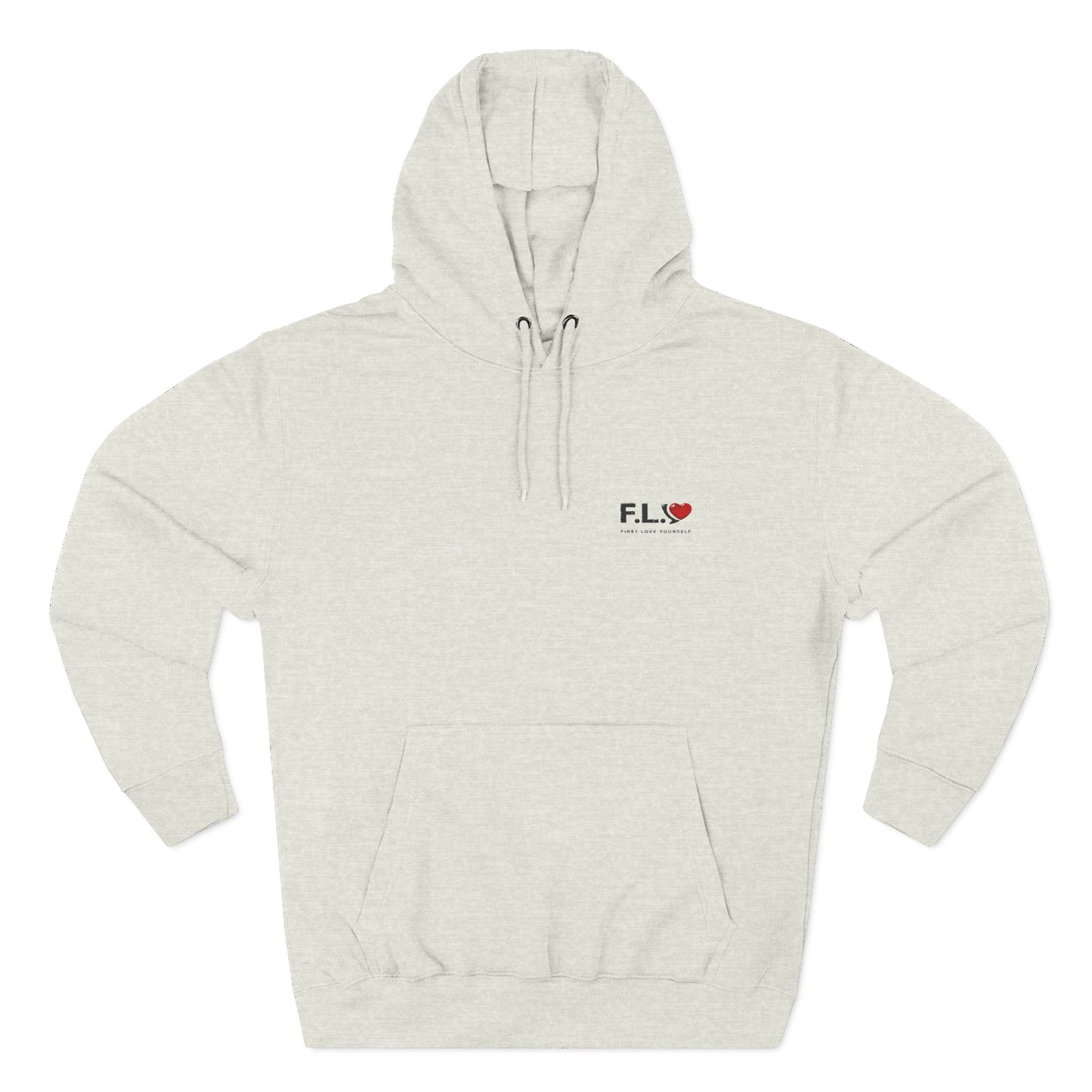 Black FLY Embroidered Essential Pullover Hoodie