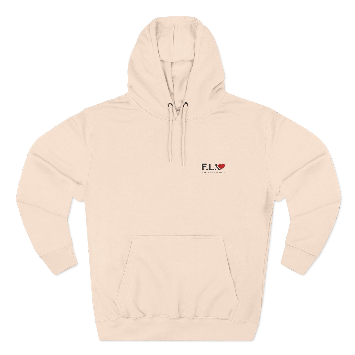 Black FLY Embroidered Essential Pullover Hoodie
