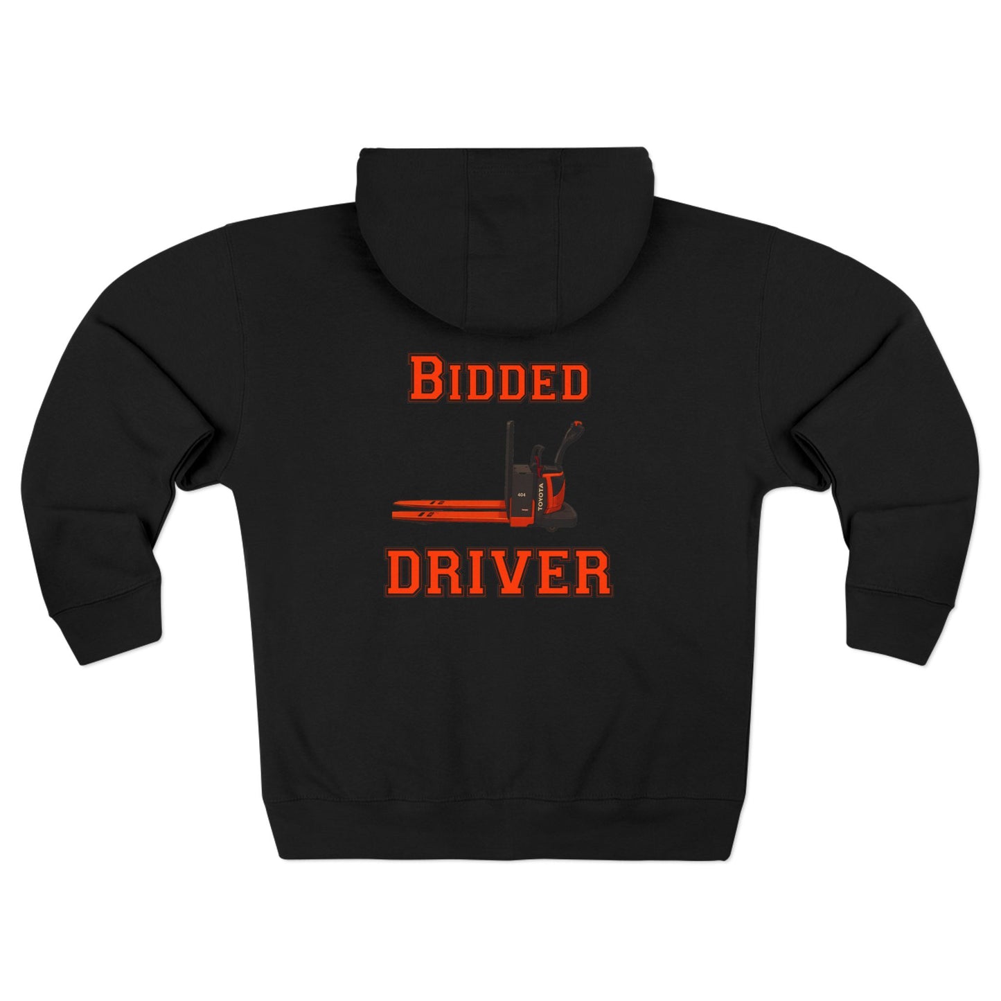 Zip Up Bidded Driver  Hoodie