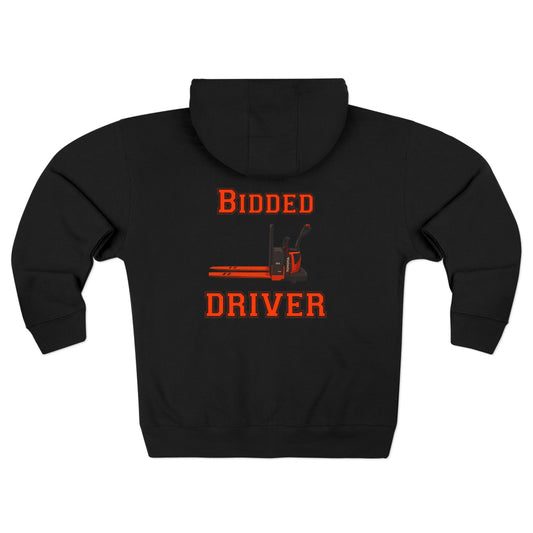 Zip Up Bidded Driver  Hoodie