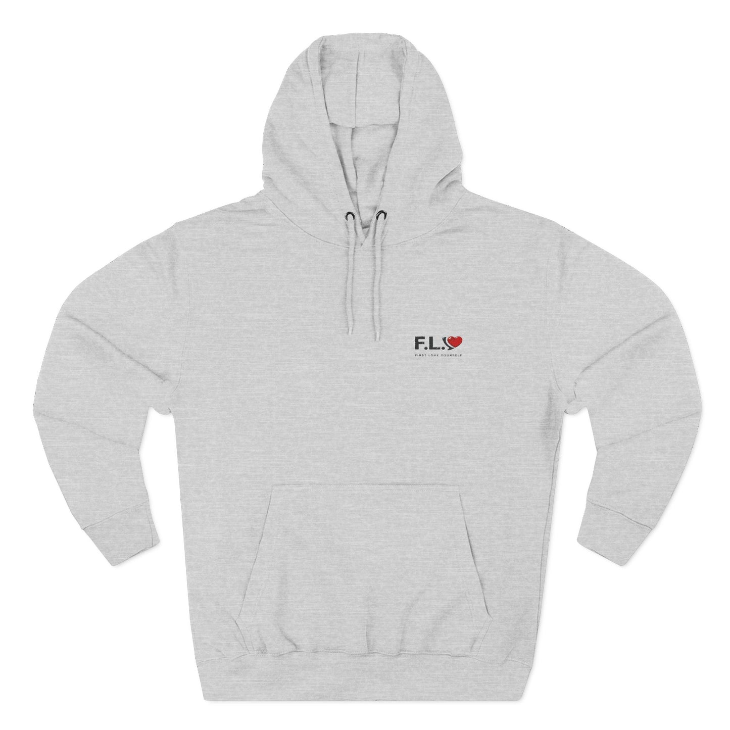 Black FLY Embroidered Essential Pullover Hoodie