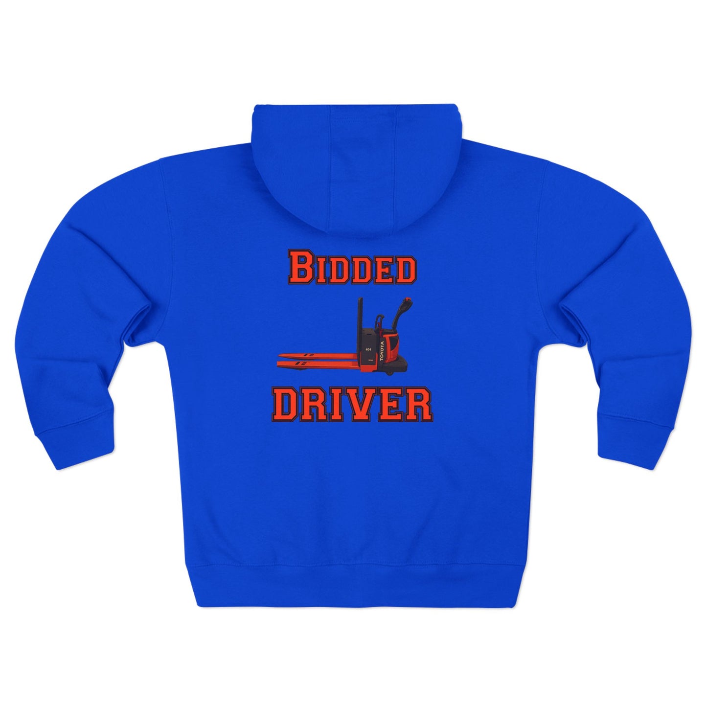 Zip Up Bidded Driver  Hoodie