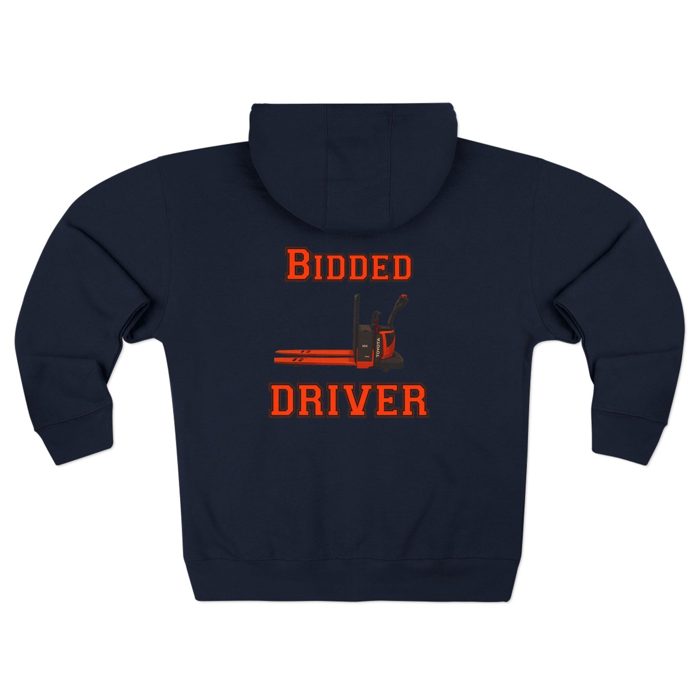 Zip Up Bidded Driver  Hoodie