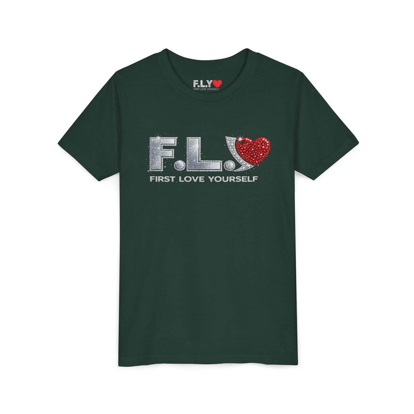 Youth Tee - F.L.Y. (First Love Yourself) Inspirational Kids T‑Shirt