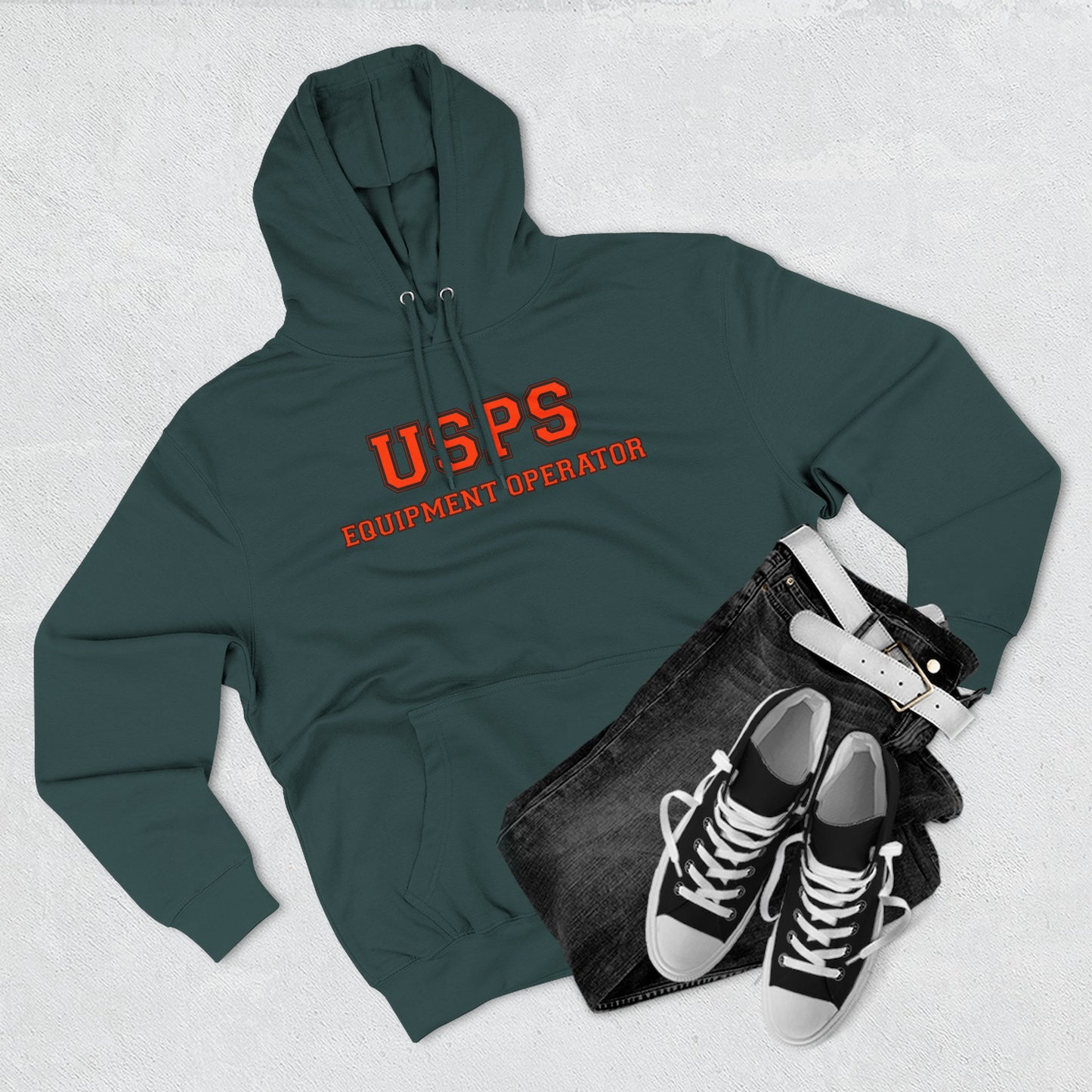 USPS Equipment Operator Hoodie — Bidded Driver Fleece Pullover