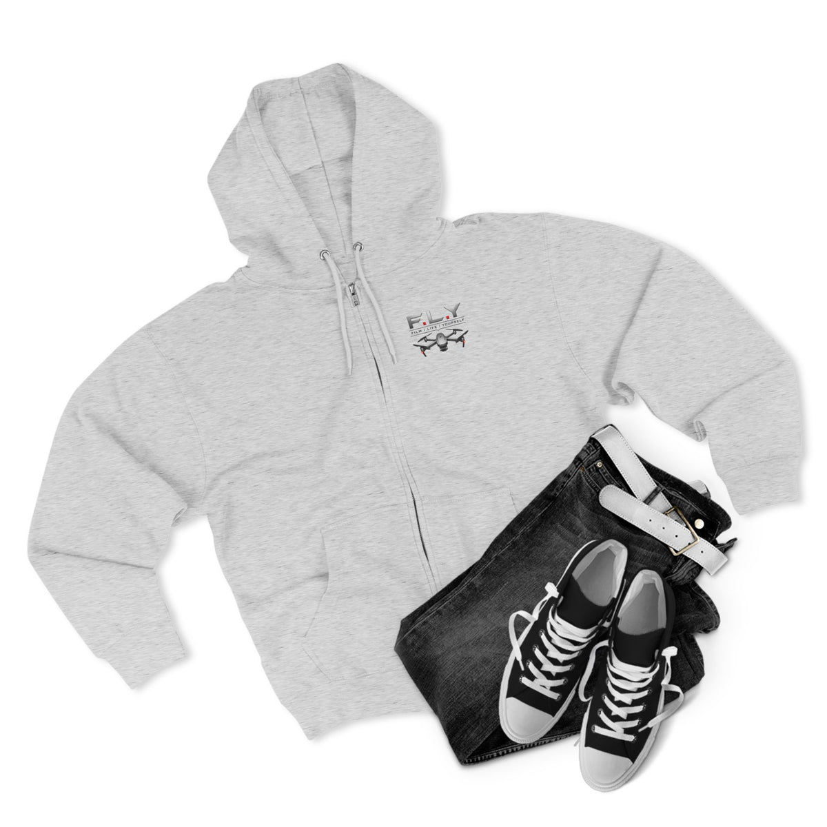 F.L.Y Film Life Yourself Drone Statement Zip Up Hoodie
