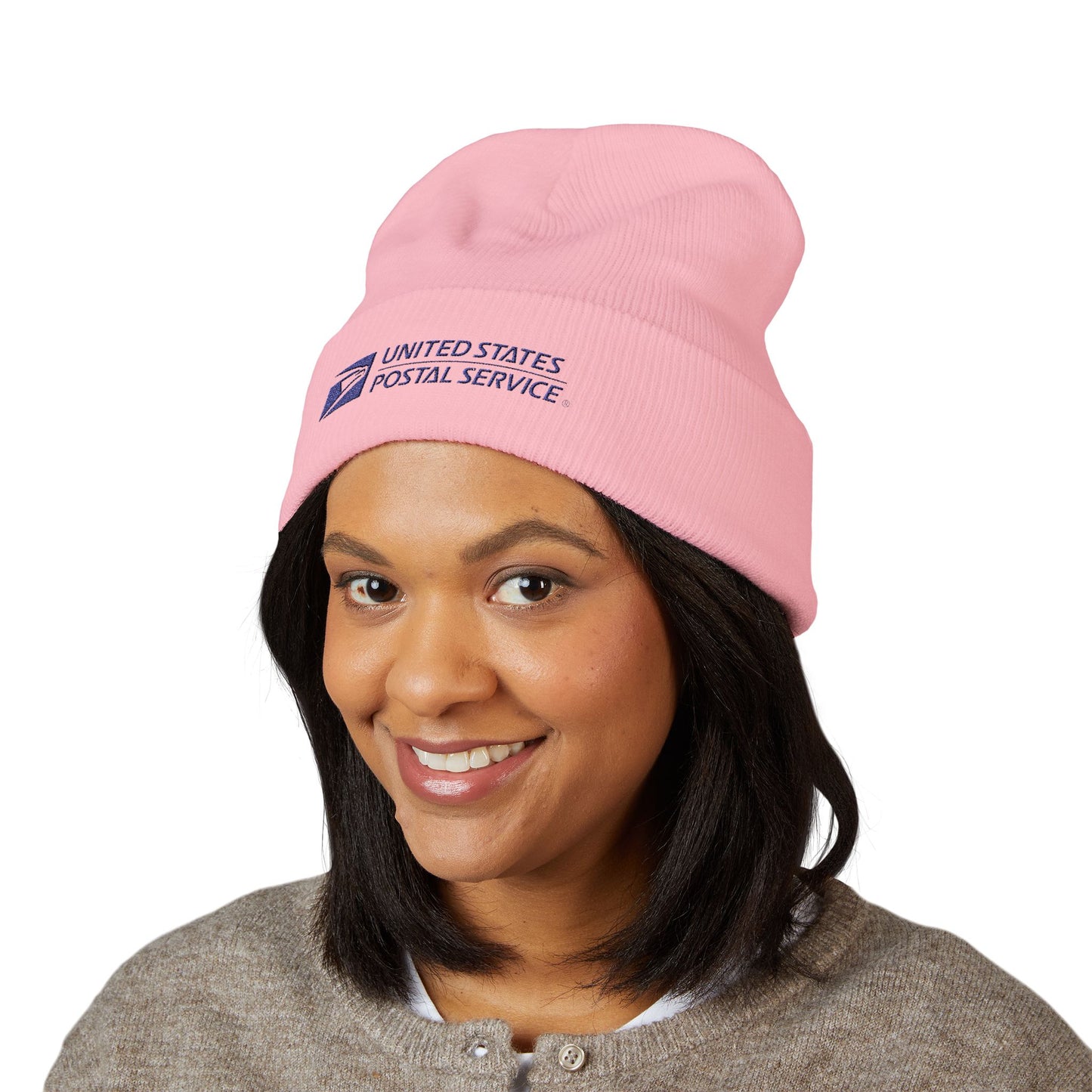 USPS Embroidered Blue Print Cuffed Beanie/Skully