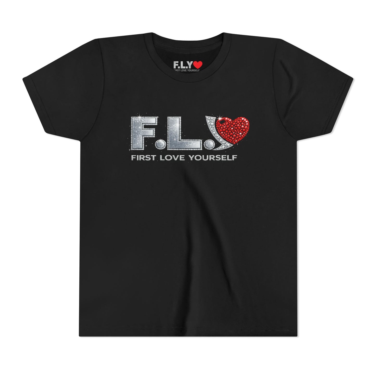 Youth Tee - F.L.Y. (First Love Yourself) Inspirational Kids T‑Shirt