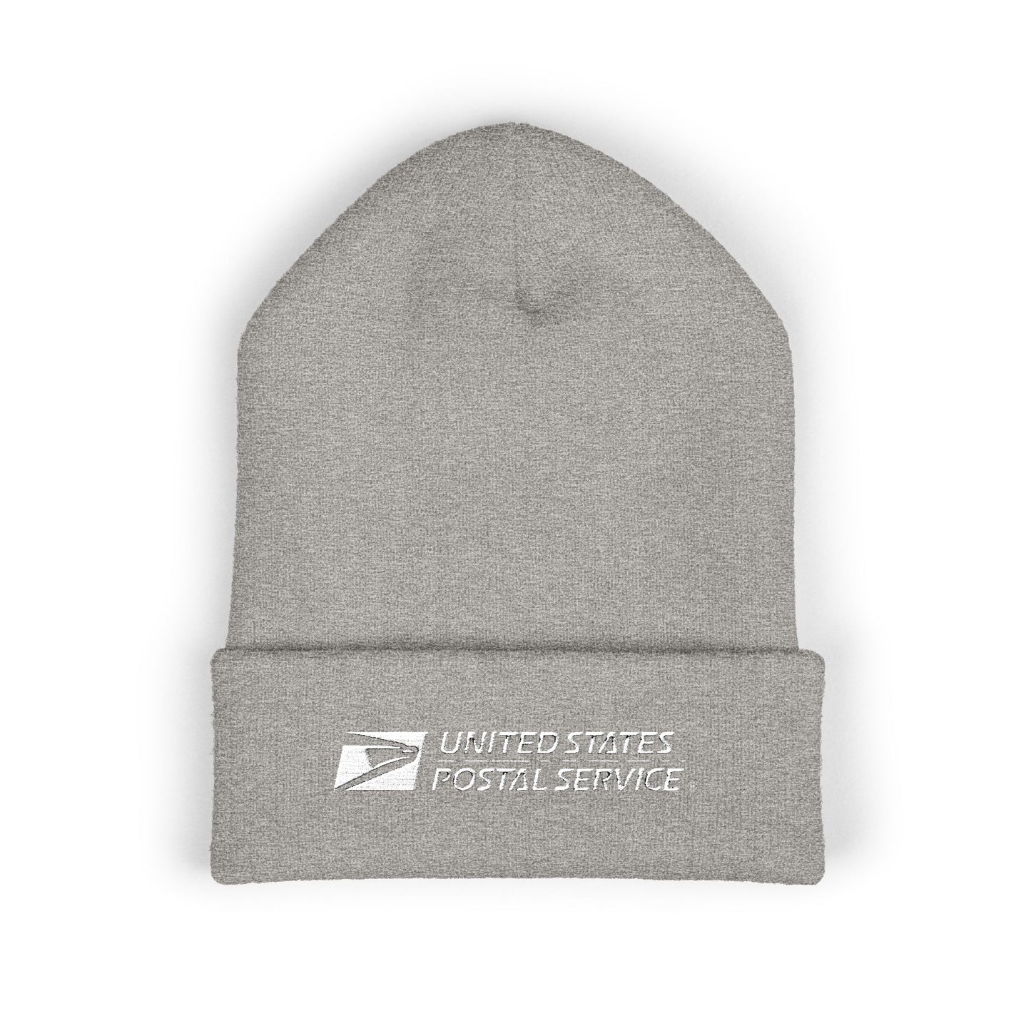 USPS Embroidered White Print Cuffed Beanie/Skully