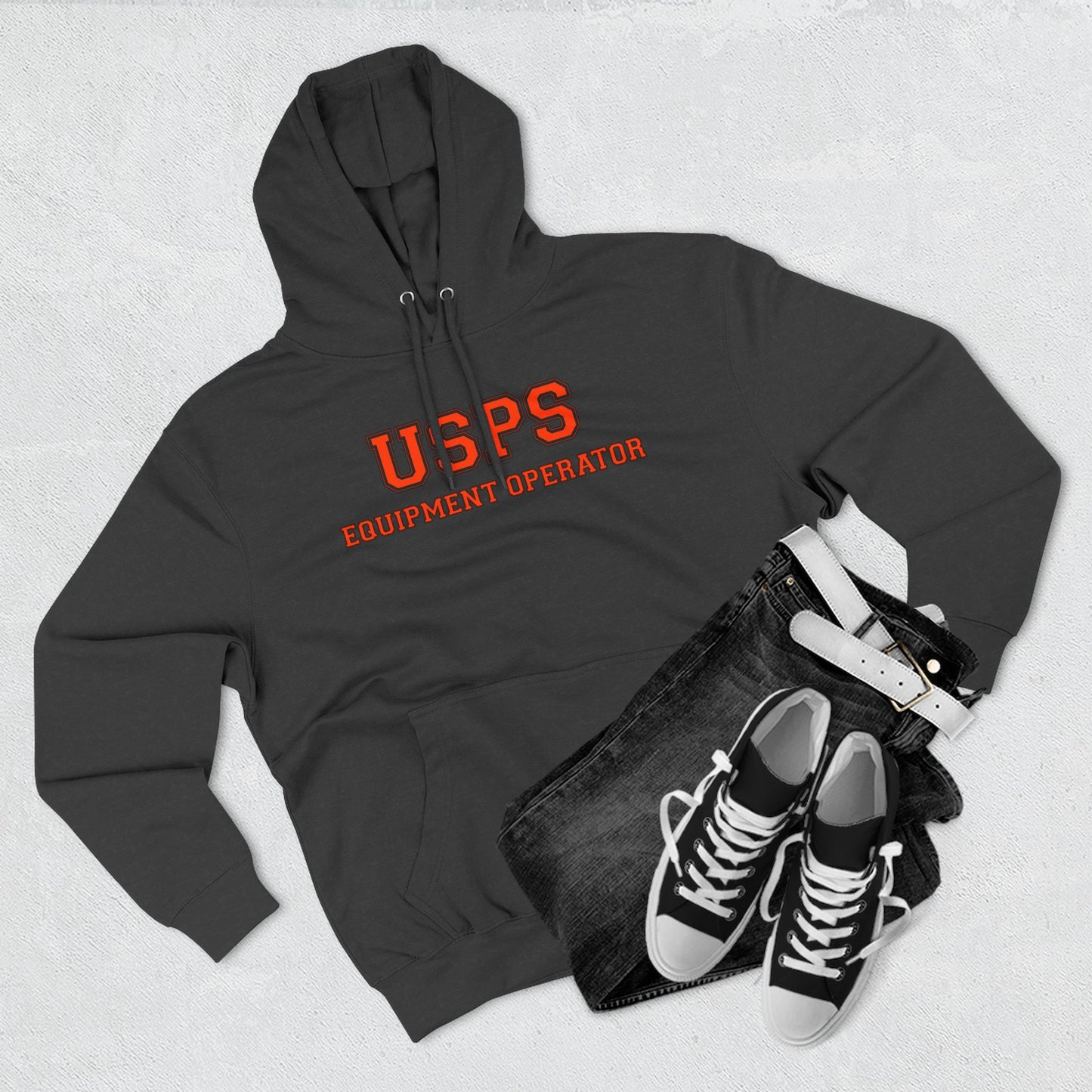 USPS Equipment Operator Hoodie — Bidded Driver Fleece Pullover