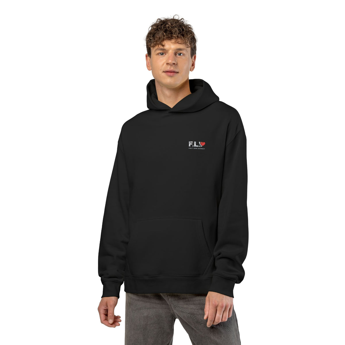 F.L.Y Essential Premium (Embroidered) Heavyweight Pullover Hoodie – Relaxed Fit, *Size Down for Best Fit*
