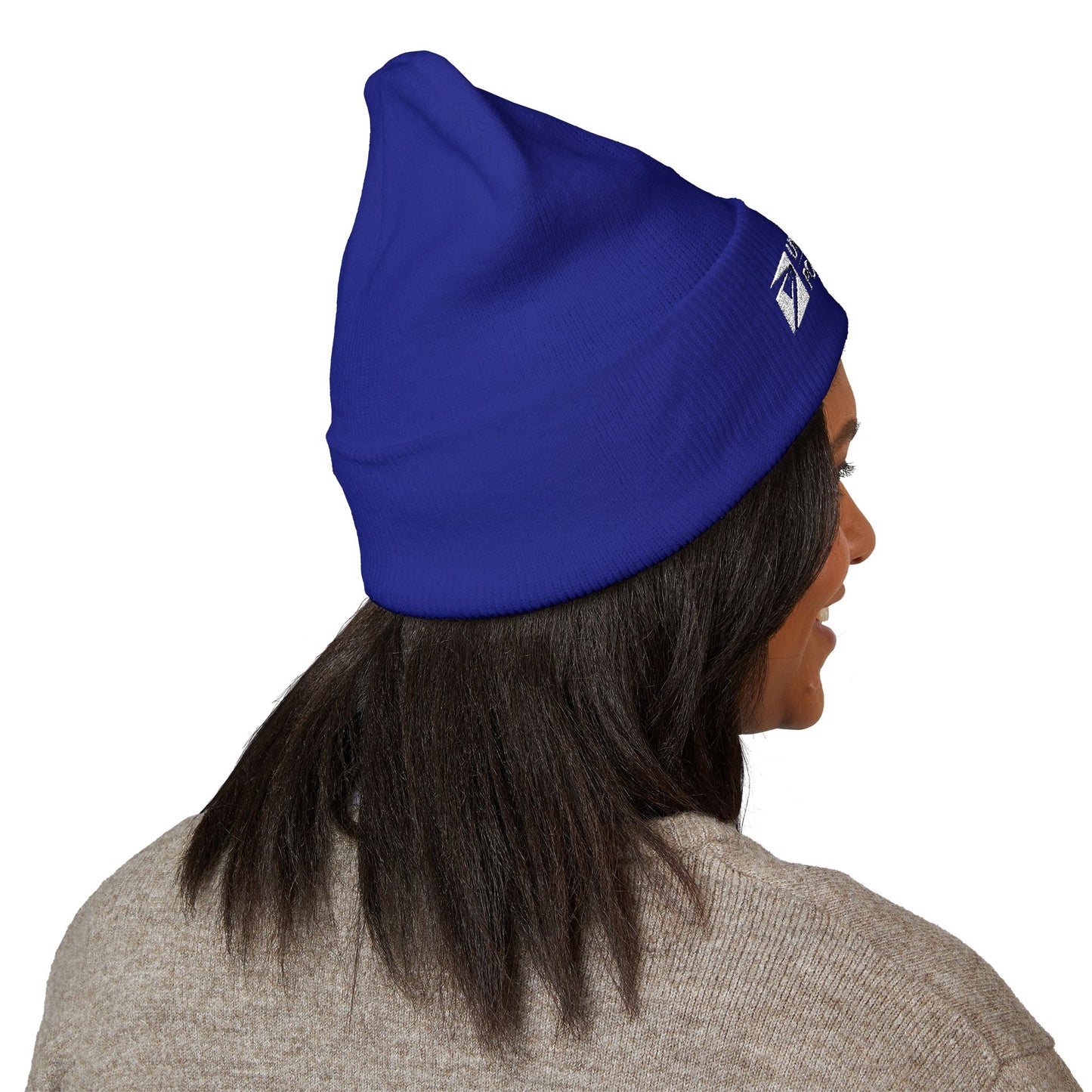 USPS Embroidered White Print Cuffed Beanie/Skully