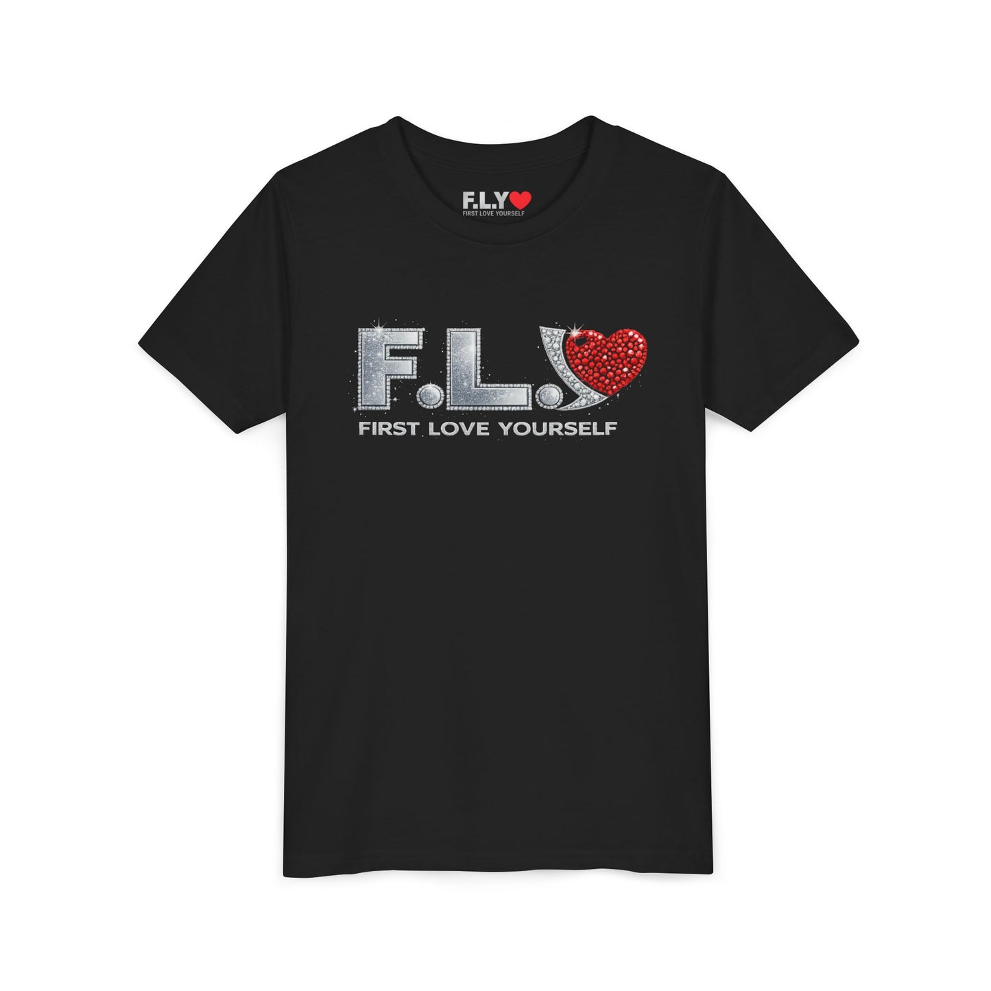 Youth Tee - F.L.Y. (First Love Yourself) Inspirational Kids T‑Shirt
