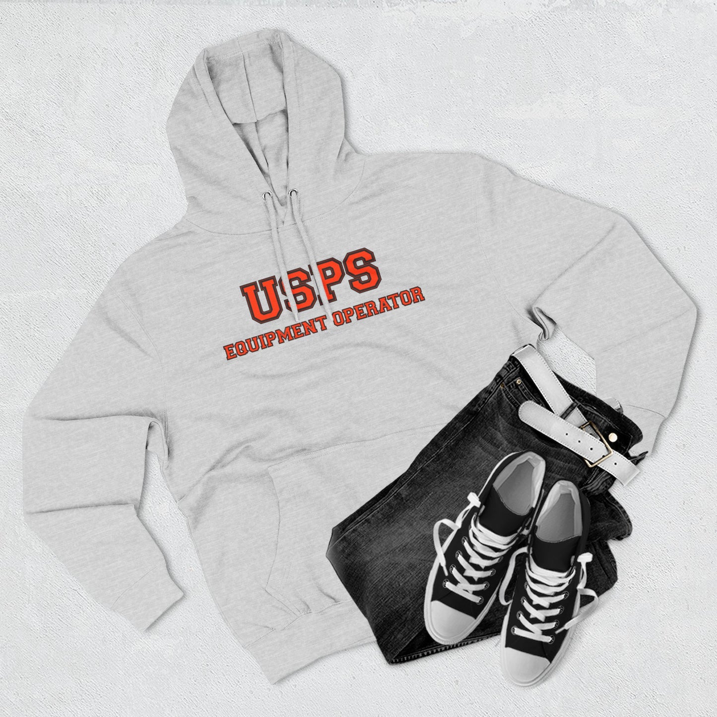 USPS Equipment Operator Hoodie — Bidded Driver Fleece Pullover