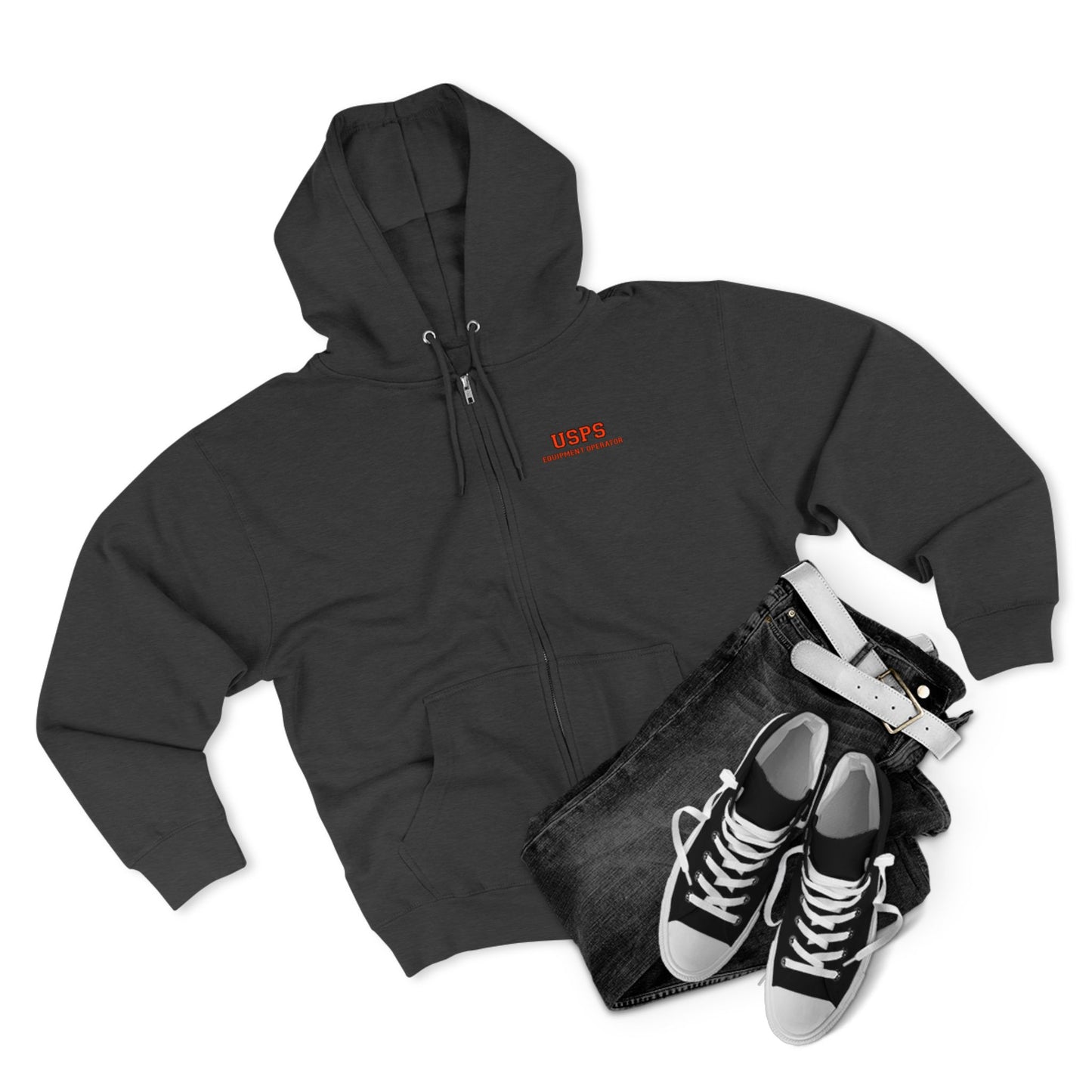 Zip Up Bidded Driver  Hoodie