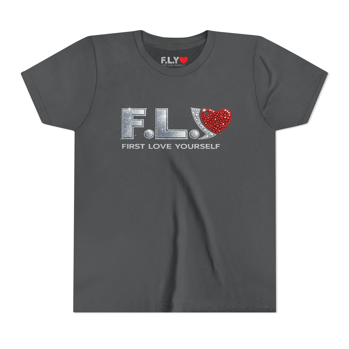Youth Tee - F.L.Y. (First Love Yourself) Inspirational Kids T‑Shirt