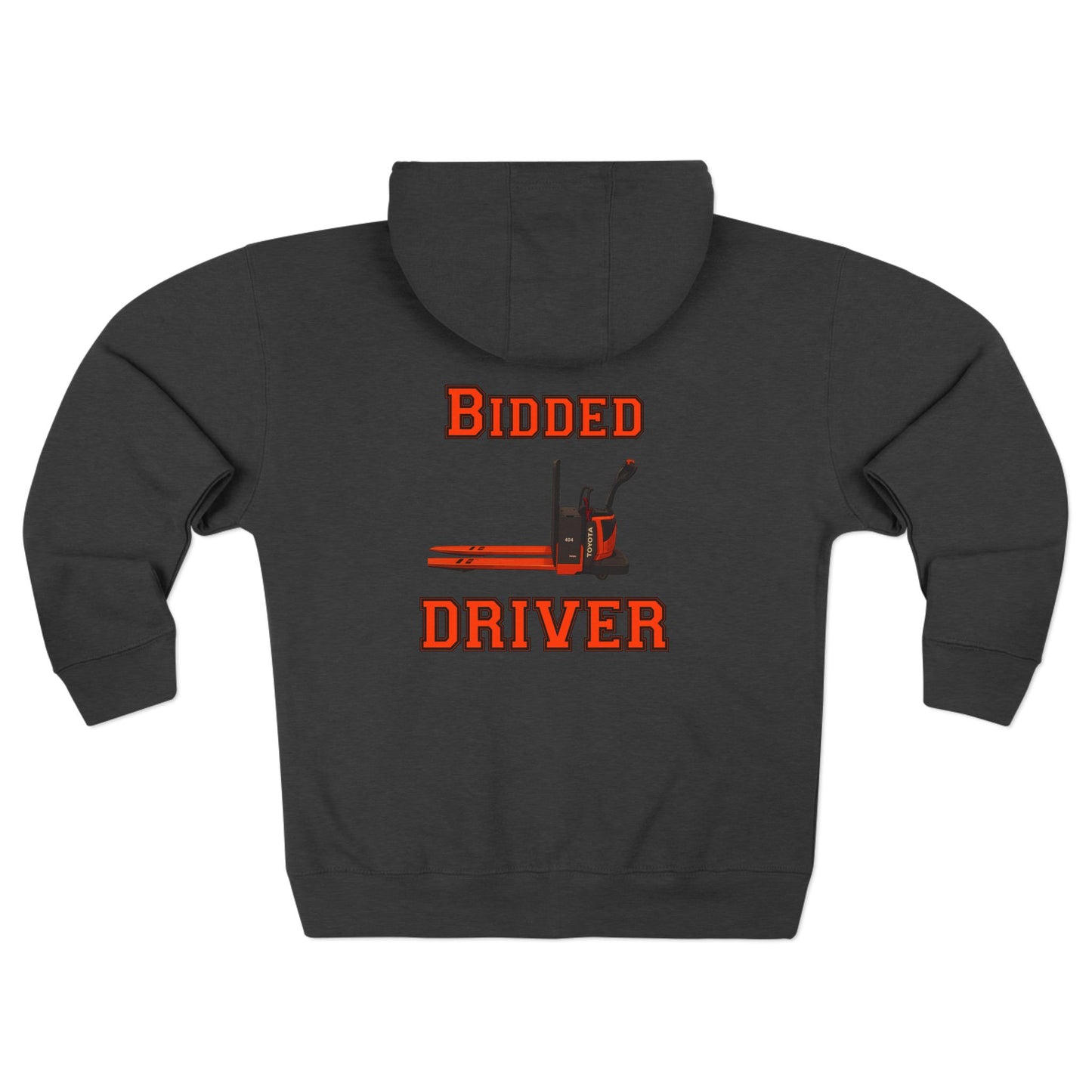 Zip Up Bidded Driver  Hoodie