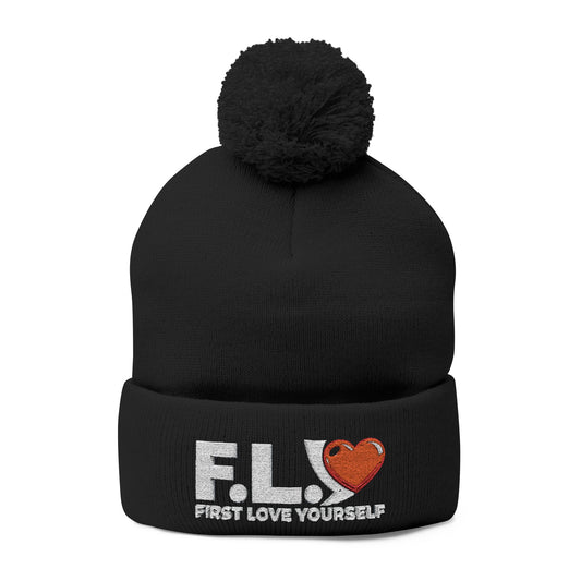 F.L.Y Essentials Pom Beanie — First Love Yourself