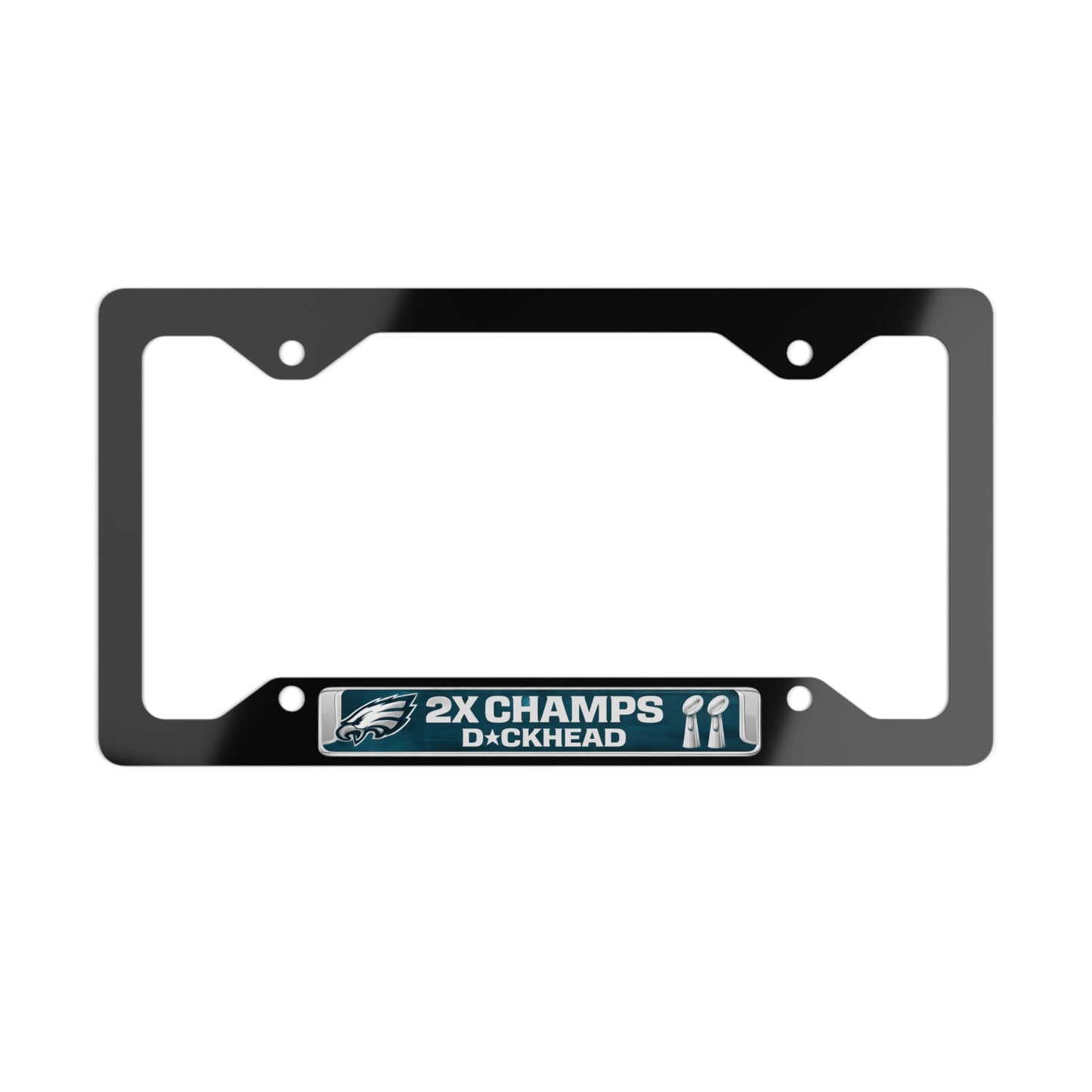 2X CHAMPS D*ckhead License Plate Frame